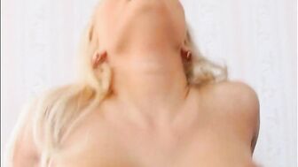 Next, she is spit roasted hard and her tight pussy is slammed as she sucks bone.