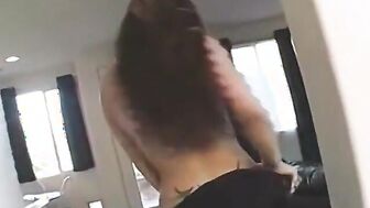 Slutty petite milf being penetrated by two large dicks