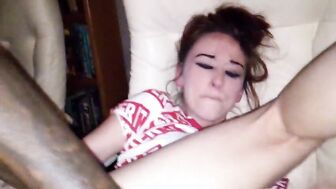 She gets fucked in the bum