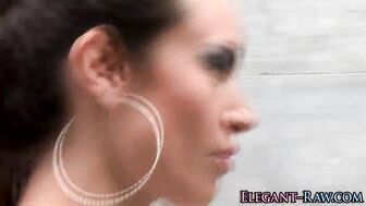 Classy european ho creampied