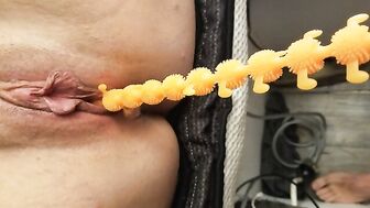 Anus Bead Play with MILF