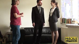 Arsehole belted sub pounded