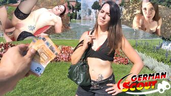 GERMAN SCOUT - PUBLIC ANUS SEX FOR CASH WITH TINY GIRL MINA
