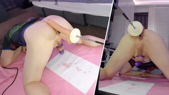 Anus vibrator orgasms whilst locked in chastity for DILF Mike