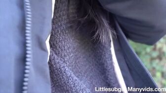Outdoor Enema Walk, Gape, & Lick Peeing