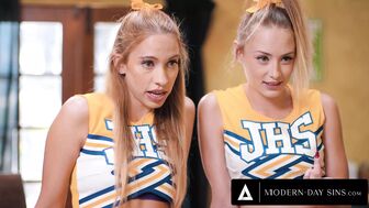 MODERN-DAY SINS - Teeny Cheerleaders Kyler Quinn and Khloe Kapri SPERM SWAP Their Coach's MASSIVE FILL!